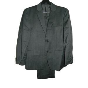 Michael Kors Men Gray Mini Striped Blazer & Pants 2 Piece Suit Size 38S